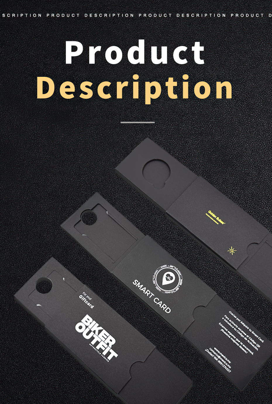 Double Sliding Pulling Card Sleeve Style Giftcard Packaging