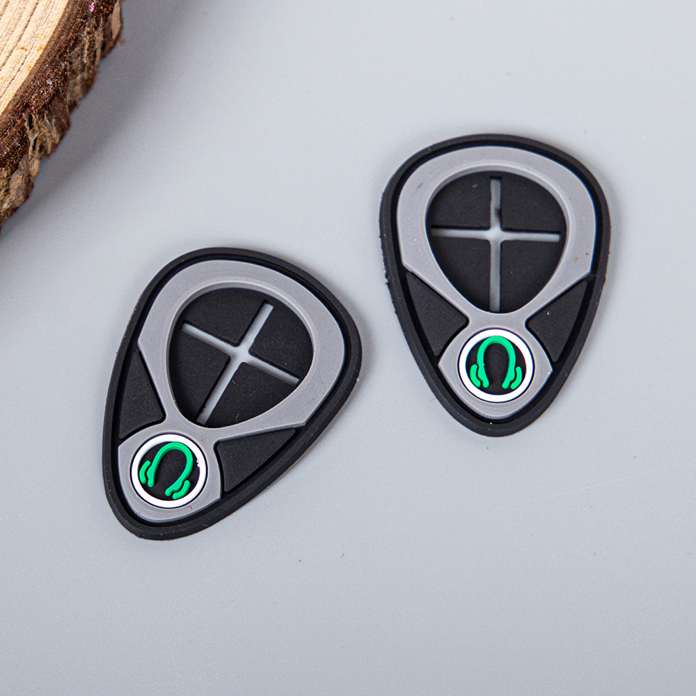 Custom Brand PVC Earphone Patch Custom Logo 3D Embossed Rubber PVC Patch for Bag