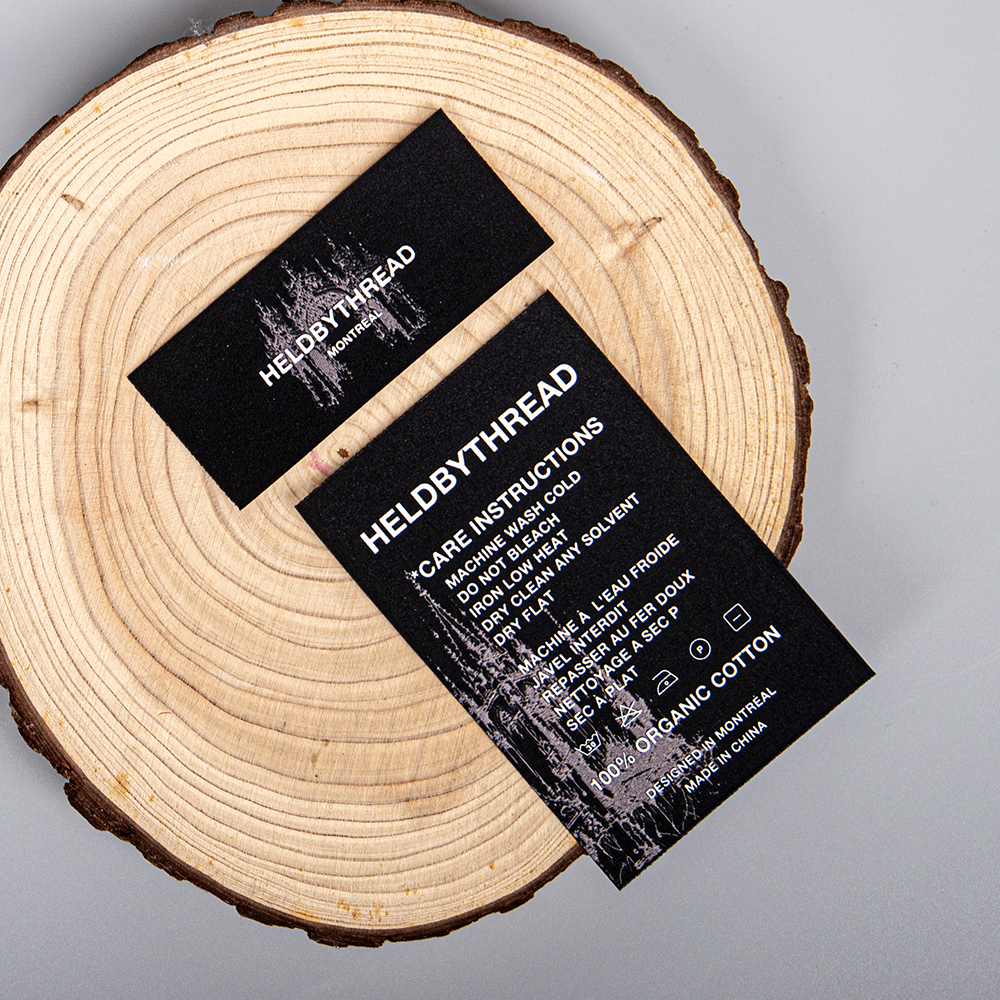 OEKO-TEX Custom Polyester Clothing Neck Label High Density Woven Label End Fold 3D Embossed Logo for Garments Shoes Bags
