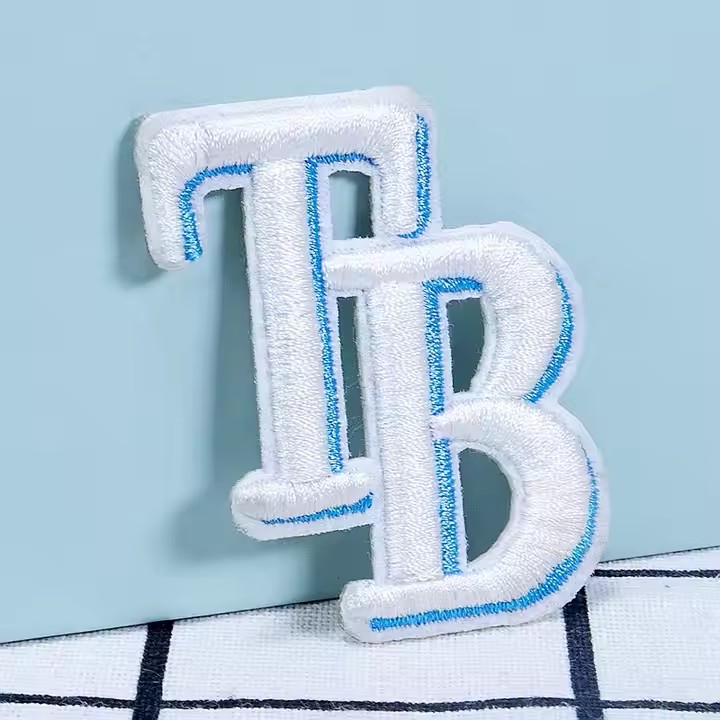 Custom Design Logo 3D Letter Embroidery Patches Iron on Sew on Chenille Letter Patch for Clothing Hoodies T-Shirt