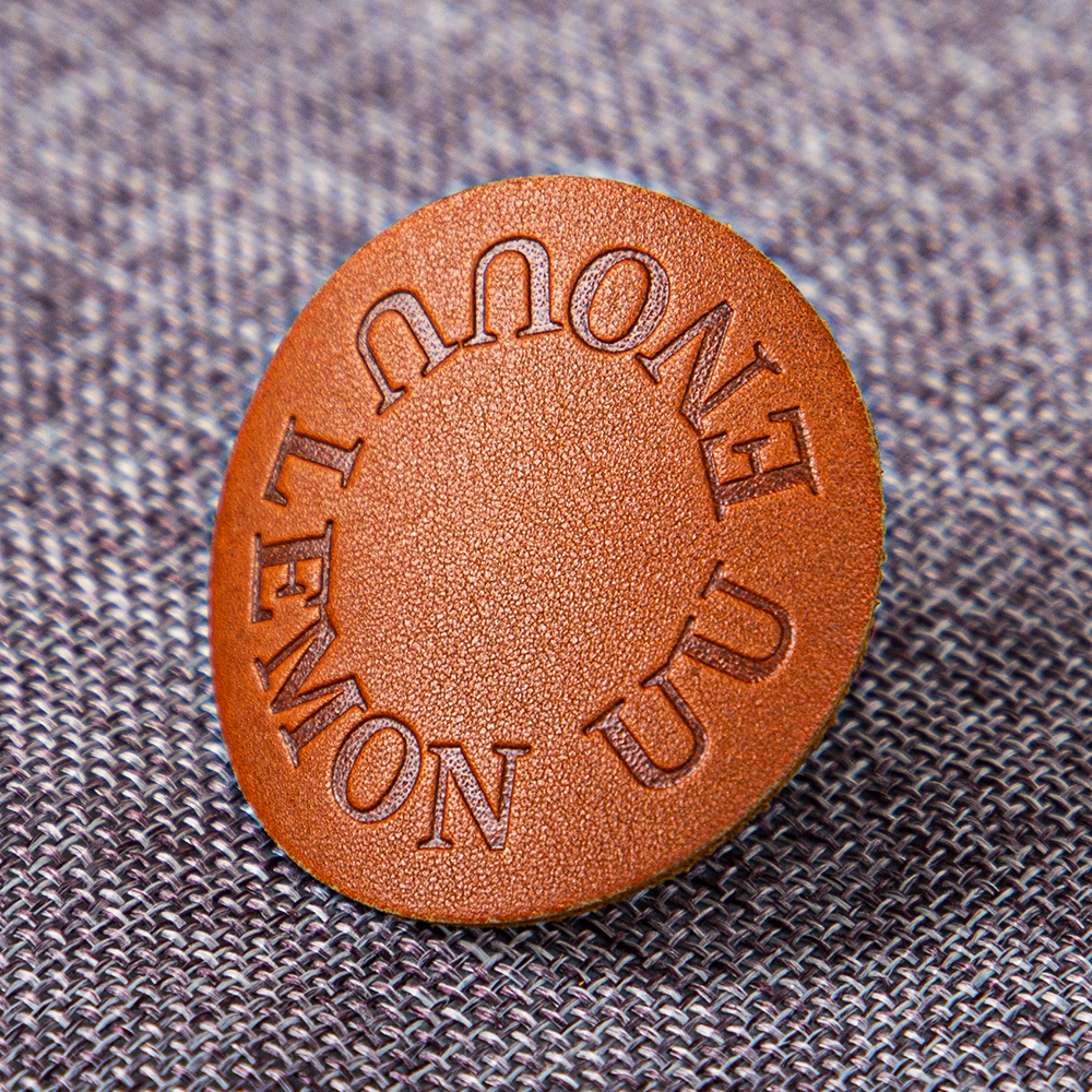 Hot Sale Custom Debossed Brand Logo Brown Leather Label PU Leather Patches Jeans Tag Clothing for Clothes Hat Jeans Shoes