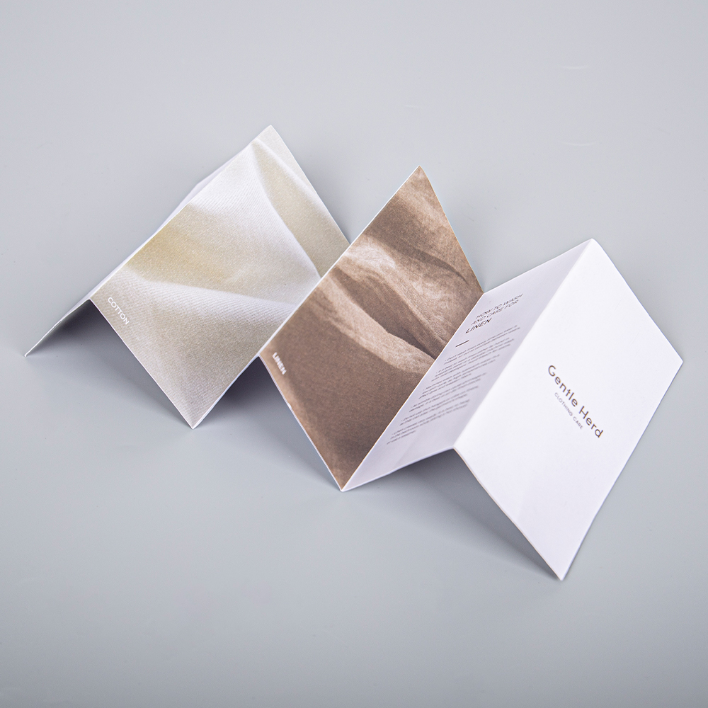 Thank You Card Custom Product Construction Folding Paper 300gsm Accordion Texture Flyer Paper