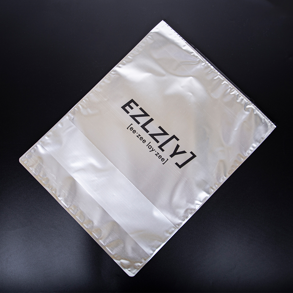 Zipper Bag Factory See Through Hoodie Bags Clothing Pack Aluminized Film Silver Plastic Bags With Zipper