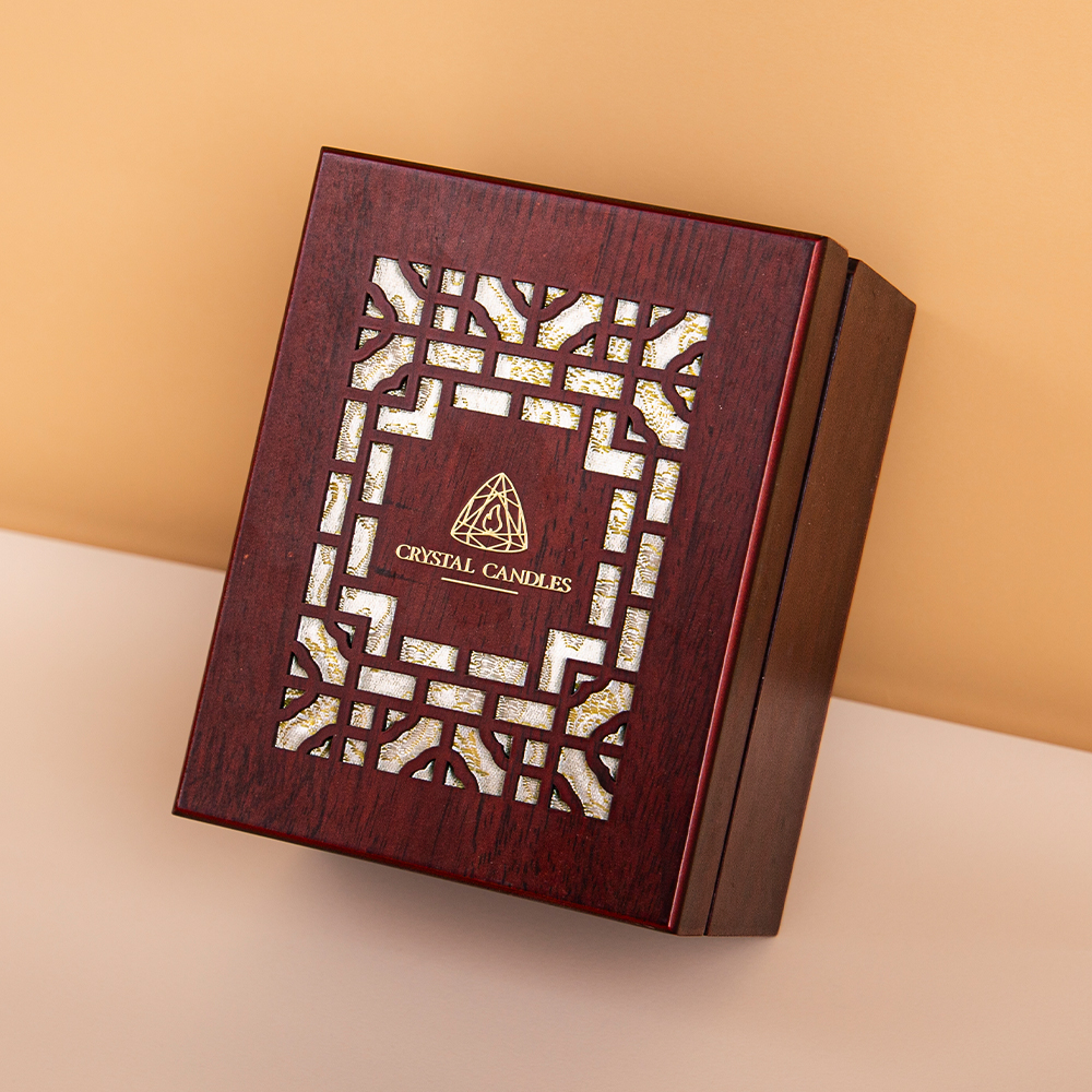 Custom Logo MDF Wooden Gift Box With Lock for Jewelry Packaging