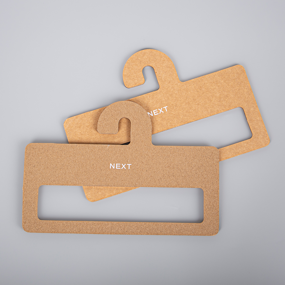 Custom Eco-Friendly Kraft Paper Cardboard Hanger for Display and Packaging Use for Garments