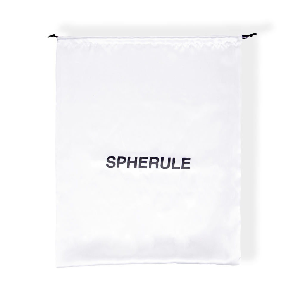 Main Heading: This white silk pouch encapsulates “light, airy elegance” within its folds