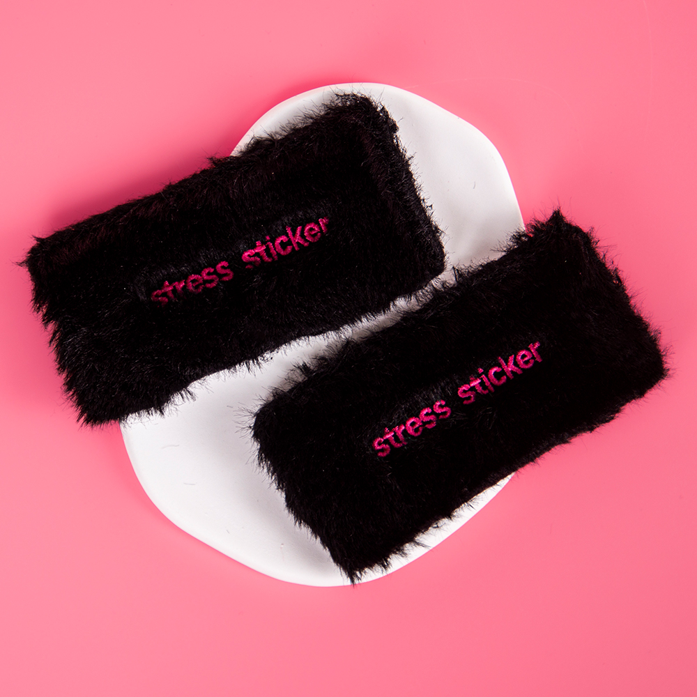 Weaving softness into the fabric of time, the gentle sentiment within a plush embroidered patch