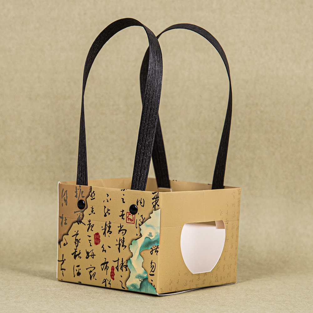 A paper basket, brimming with Eastern charm