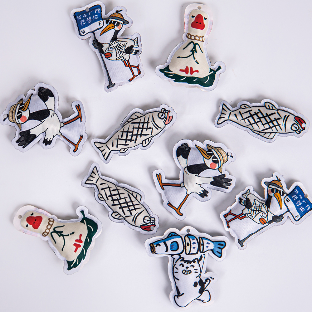 These soft, cotton-stuffed fabric patches add a touch of cuteness to your daily life